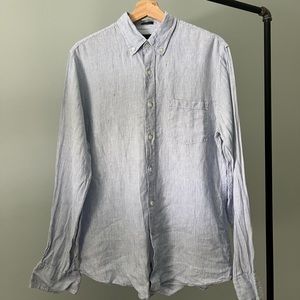 J. Crew Striped Irish Linen Shirt